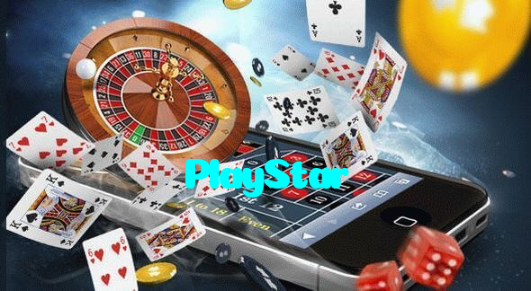 PlayStar casino presented on mobile device in Pakistan with slots and live games